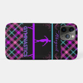 Coques Case-Mate iPhone Gymnastique Poutrelle rose violet Turquoise Tartan (Dos (Horizontal))