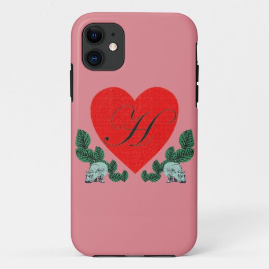 Coques Case-Mate iPhone H dans un coeur (Dos)