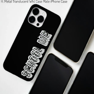 Coque Pour Pour iPhone 14 Pro Max H Métal Translucide-Wht