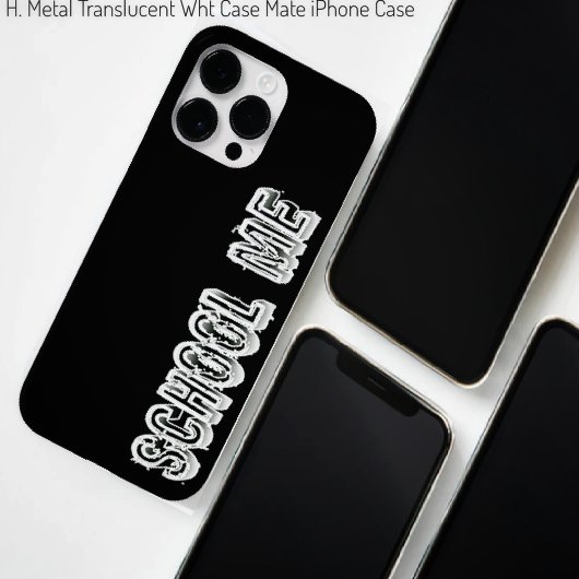 Coques Case-Mate iPhone H. Métal Translucide-Wht