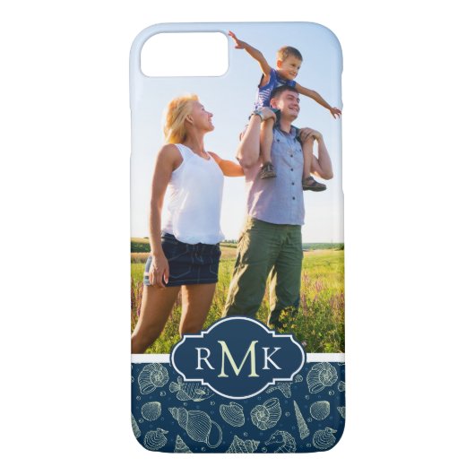 Coques Case-Mate iPhone Habitants d'océan Pattern| votre photo et (Dos)