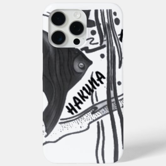 Coques Case-Mate iPhone Hakuna Matata Fish Art Imprimer (Verso)