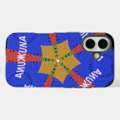 Coques Case-Mate iPhone Hakuna Matata Iridiscent bleu (Verso (horizontal))