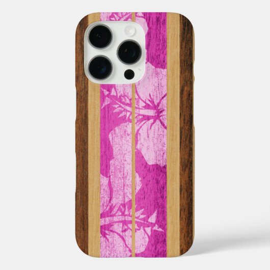 Coques Case-Mate iPhone Haleiwa Surf board Hawaiian Pink (Verso)