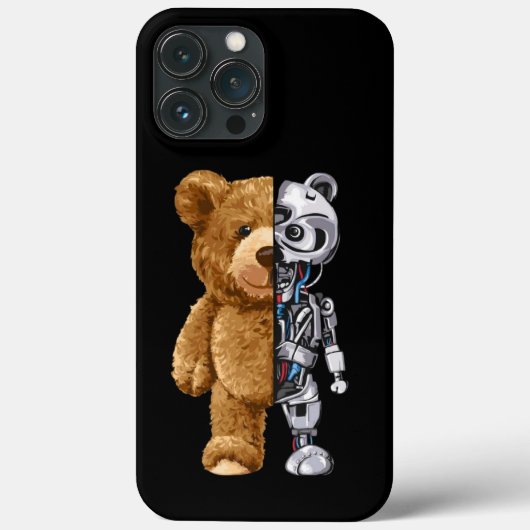 Coques Case-Mate iPhone Half Bear Half Robot (Verso)