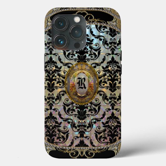 Coques Case-Mate iPhone Halleesham Motif II Élégant Monogramme (Verso)