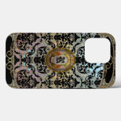 Coques Case-Mate iPhone Halleesham Motif II Élégant Monogramme (Verso (horizontal))