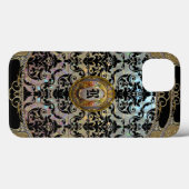 Coques Case-Mate iPhone Halleesham Motif II Élégant Monogramme Tough (Verso (horizontal))