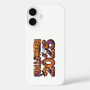 Coques iPhone 16 Halloween 2025 - Sticker coloré pour découper les