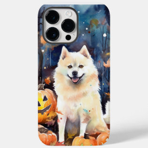 Coque Pour Pour iPhone 14 Pro Max Halloween Akita Américain avec citrouilles Épouvan