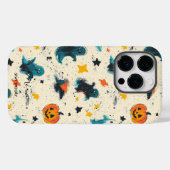 Coques Case-Mate iPhone Halloween amusante personnalisée avec nom et devis (Verso (horizontal))