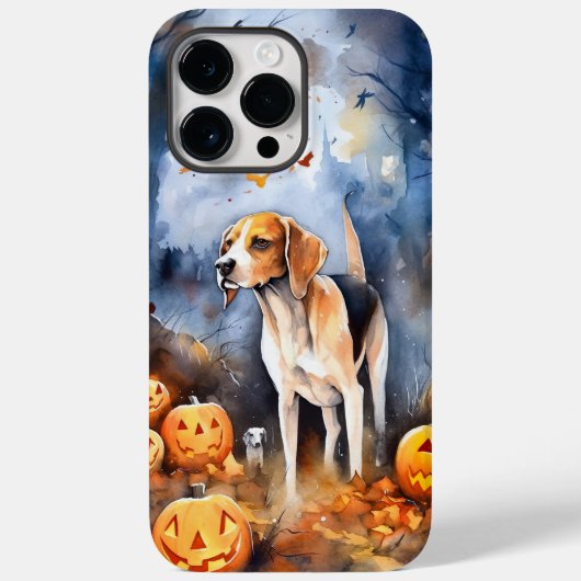 Coques Case-Mate iPhone Halloween Anglais Foxhound Avec Citrouille (Verso)