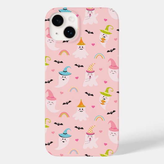 Coques Case-Mate iPhone Halloween arc-en-ciel rose (Verso)