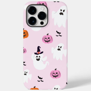 Coque Pour Pour iPhone 14 Pro Max Halloween Arrière - plan rose