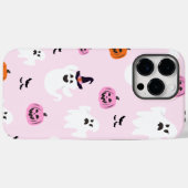 Coques Case-Mate iPhone Halloween Arrière - plan rose (Verso (horizontal))