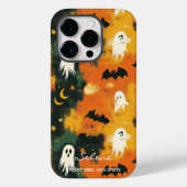 Coques Case-Mate iPhone Halloween artistique - Fantômes et chauves-souris (Verso)