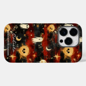 Coques Case-Mate iPhone Halloween artistique - Fantômes et étoiles (Verso (horizontal))