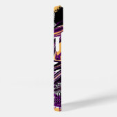 Coques Case-Mate iPhone Halloween au crâne de sucre pourpre et noir (Verso / Droite)