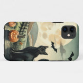 Coques Case-Mate iPhone Halloween/Automne/Automne/citrouille/chat (Dos (Horizontal))
