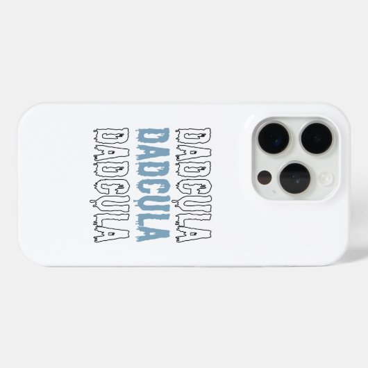 Coques Case-Mate iPhone "Halloween bleu Dadcula (Verso (horizontal))