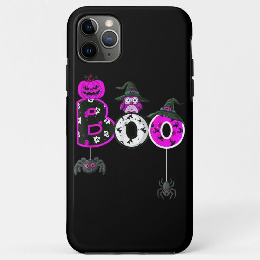 Coques Case-Mate iPhone Halloween Boo Owl Avec Sorcière Casquette Araignée (Dos)