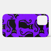 Coques Case-Mate iPhone halloween chat noir sorcière violet (Verso (horizontal))