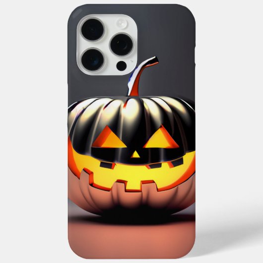 Coques Case-Mate iPhone Halloween Citrouille brillant (Verso)