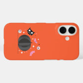 Coques Case-Mate iPhone Halloween Citrouille noir et chat mignon (Verso (horizontal))
