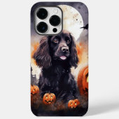 Coques Case-Mate iPhone Halloween Cocker Spaniel Avec Citrouilles (Verso)