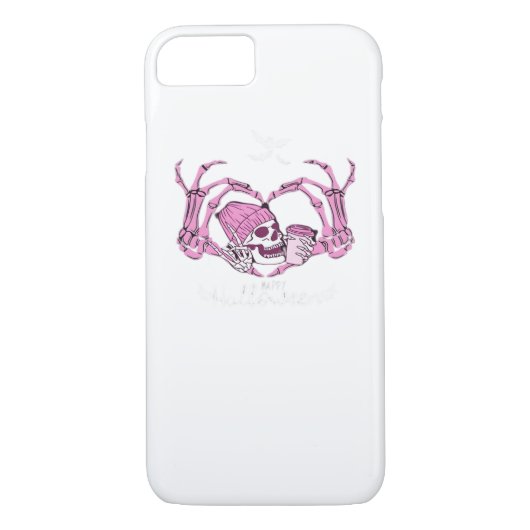 Coques Case-Mate iPhone Halloween Coeur crâne mains Skeleton Beanie Design (Dos)