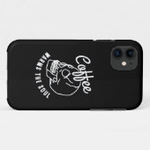 Coques Case-Mate iPhone halloween crâne Café réchauffe l'âme blanche (Dos (Horizontal))