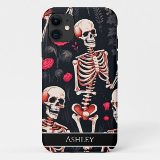 Case-Mate iPhone Case Halloween Crâne Roses rouges Personnalisé