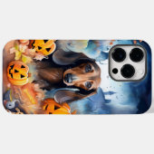 Coques Case-Mate iPhone Halloween Dachshund Avec La Peur Citrouille (Verso (horizontal))