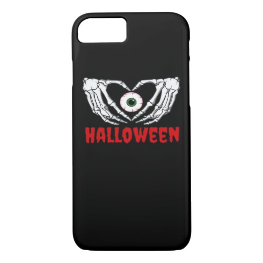 Coques Case-Mate iPhone Halloween des yeux - Squelette Mains Coeur (Dos)