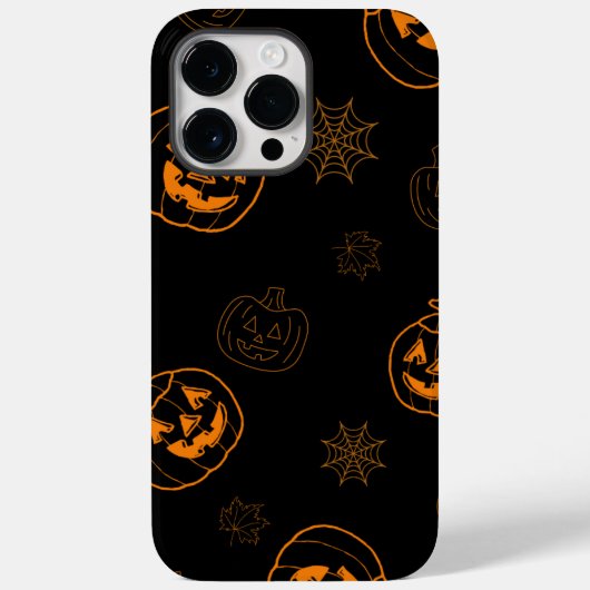 Coques Case-Mate iPhone Halloween Éffrayant orange (Verso)