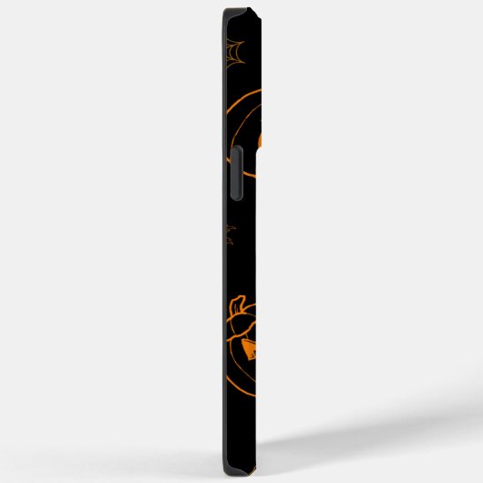 Coques Case-Mate iPhone Halloween Éffrayant orange (Verso / Droite)