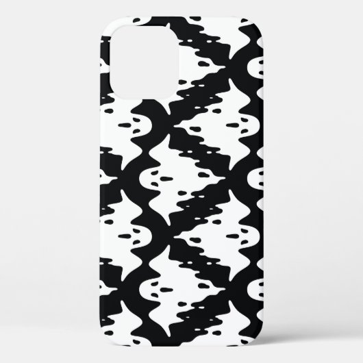 Coques Case-Mate iPhone Halloween Ghost Éffrayant Motif sans couture (Verso)