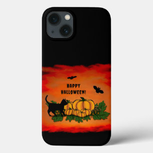 Case-Mate iPhone Case Halloween heureux, Chat noir, Chat et Citrouille