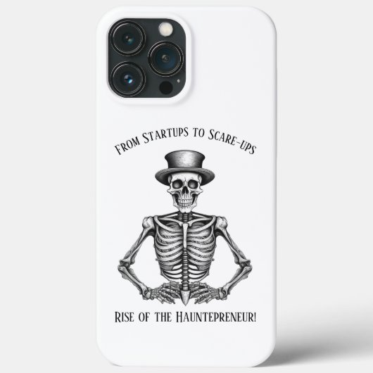 Coques Case-Mate iPhone Halloween Humour de démarrage Hauntepreneur Skelet (Verso)