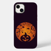 Coques Case-Mate iPhone Halloween Jack-o'-lantern citrouille visage et ara (Verso)