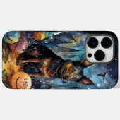 Coques Case-Mate iPhone Halloween Kelpie Australien Avec Citrouilles Épouv (Verso (horizontal))