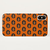 Coques Case-Mate iPhone Halloween Lèvres Noires Orange (Dos (Horizontal))
