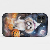 Coques Case-Mate iPhone Halloween Malti Tzu Avec Peur Citrouille (Dos (Horizontal))