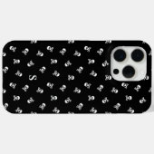 Coques Case-Mate iPhone Halloween monogramme et crâne croisé (Verso (horizontal))
