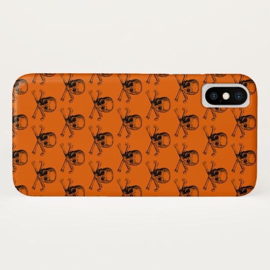 Coques Case-Mate iPhone Halloween noir d'orange (Dos (Horizontal))