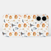 Coques Case-Mate iPhone Halloween Pumpkins and Ghosts Pattern (Verso (horizontal))