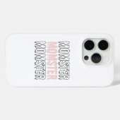 Coques Case-Mate iPhone Halloween rose Momster mignon Et Éffrayant (Verso (horizontal))