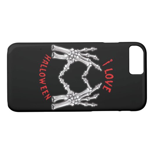Coques Case-Mate iPhone Halloween Skeletal Mains Coeur drôle Dire (Dos (Horizontal))