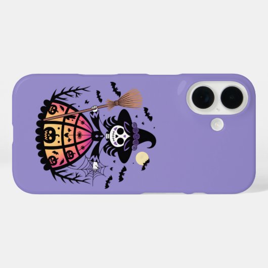 Coques Case-Mate iPhone Halloween Skeleton Witch (Verso (horizontal))