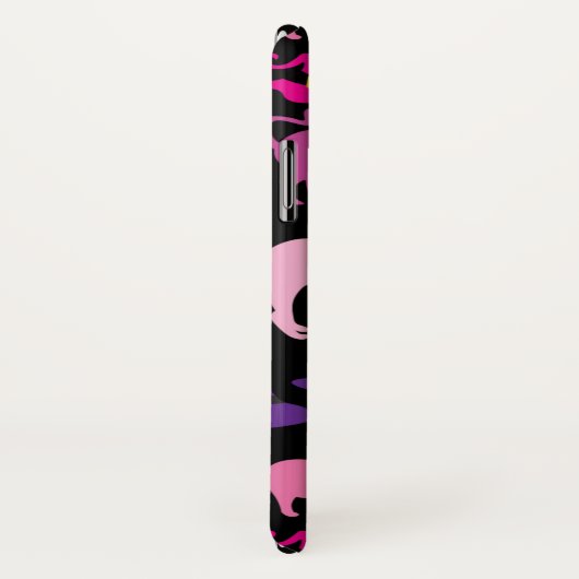 Coques Case-Mate iPhone Halloween sorcière effrayante chat noir violet déc (Dos/Droite)